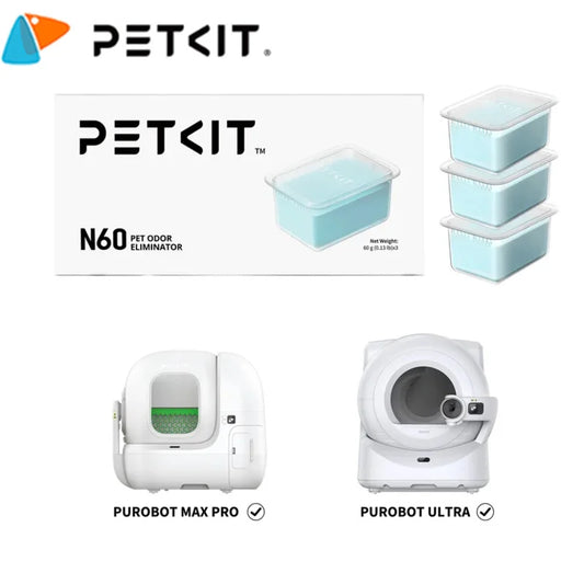 Original Petkit Pet Odor Eliminator N60 Exclusive for PUROBOT Ultra Self-Cleaning Cat Litter Box, Cat Toilet Odor Control （3pcs
