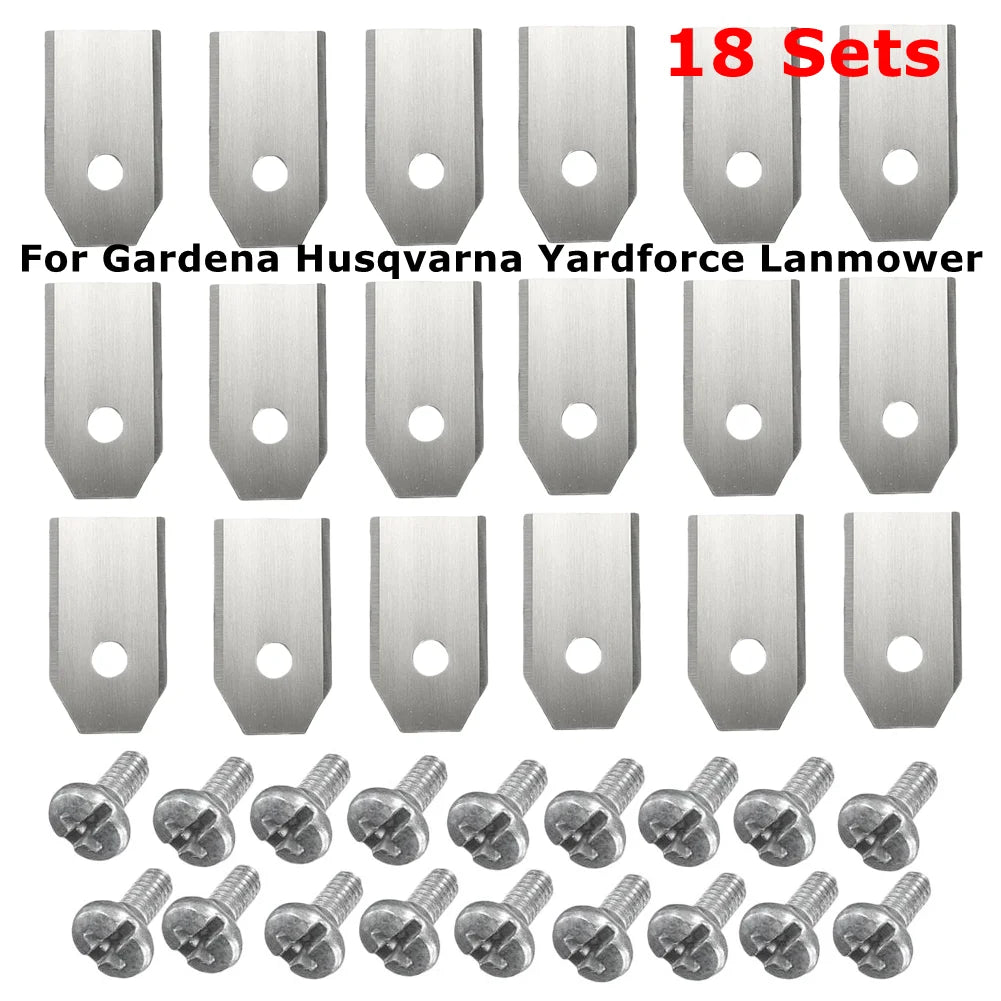 60-18set Lawn Mower Cutting Blade Set Single Hole Lawn Mower Blade Robotic Lawn Mowers Replacement for Worx Landroid Lawn Mowers