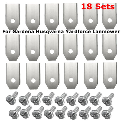 60-18set Lawn Mower Cutting Blade Set Single Hole Lawn Mower Blade Robotic Lawn Mowers Replacement for Worx Landroid Lawn Mowers