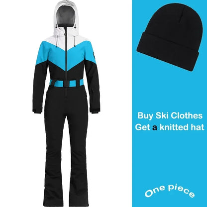 Snow Suites Winter 1PS Snowboard Wear Sports Women Snowsuits 2025 Female Windproof Skiing Suites Hooded Waterproof Ski Clothing