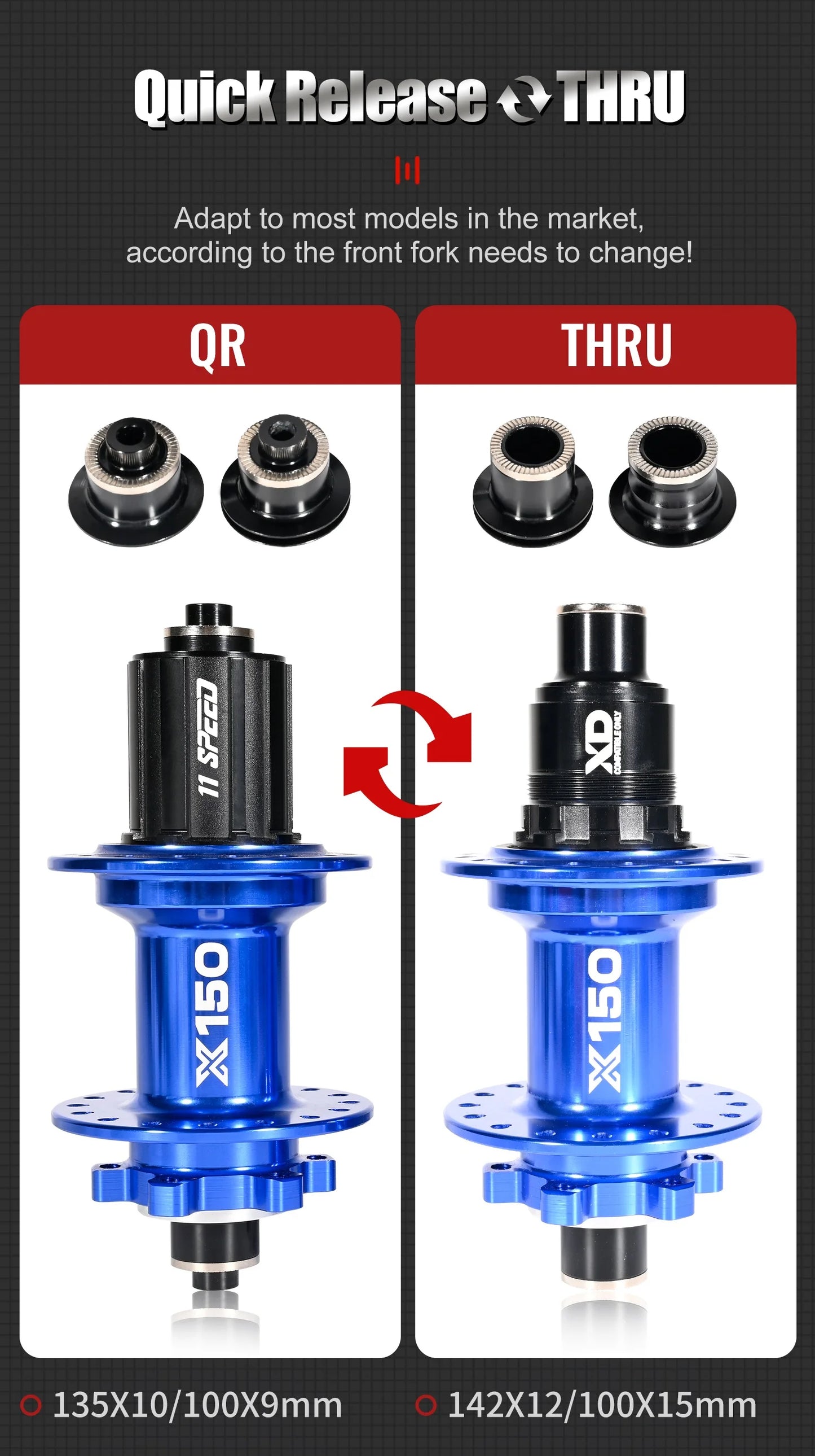 Bicycle hubs Nanlio X150 Mountain Bike Hubs 6 Pawls 150 Engagement Rear Hub HG MS XD 8-12 Speed 28 32 36 Holes Noisy wheel Hubs