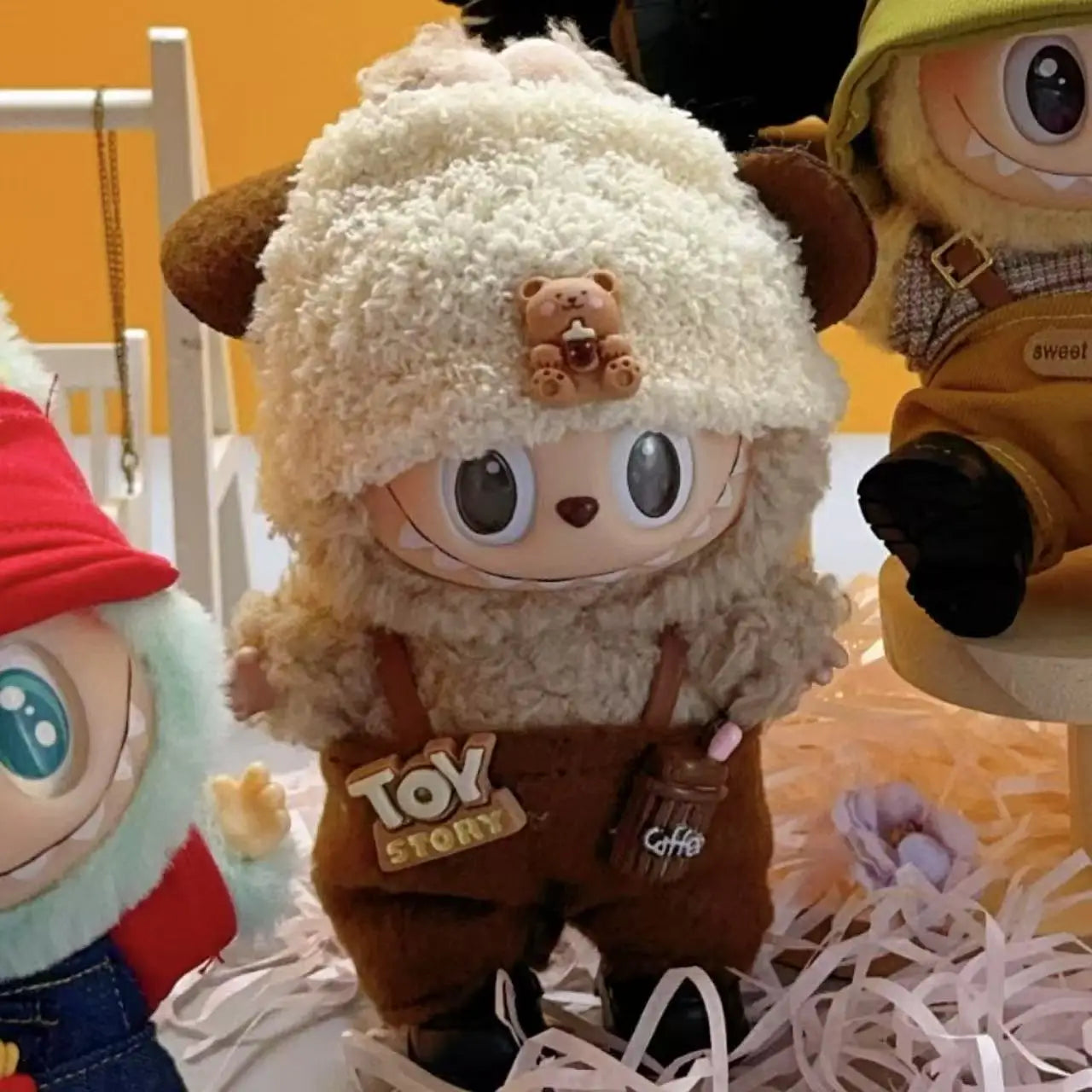 Labubu Doll Costume Set 15-17cm Cartoon Cute Dressing Up, Climbing Clothes Skirt Labubu Costume Accessories Replacement Props