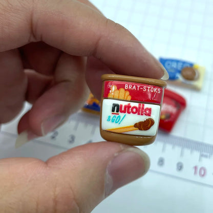 Resin Miniature Refrigerator Cartoon Snacks Refrigerator Magnets Home Decor Magnets Food Decor Magnets