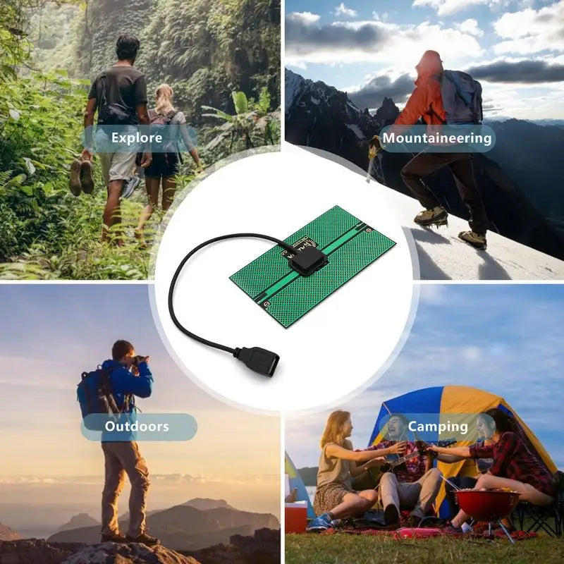 New Solar Panel Power Bank 5.5W USB Solar Panel Charger Compact Solar Panel Chargers For Smart Phones Tablets Hiking Camping