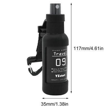 50ml Travel Bottle Leak Proof Refillable Spray Bottle Liquid Containers with Tactical Hook Strap Alcohol Spray Bottle for Liquid
