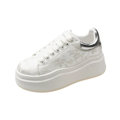 Sneakers for Women 2024 New Fashion Platform Shoe Spring Autumn Casual Flats Female Thick Sole Breathable White Vulcanized Shoes