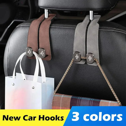 2 in 1 Car Hook For Car Rear Seat Back Hooks Headrest Hanger Clip Universal Double Hooks Holder Storage Car Interior Accessories