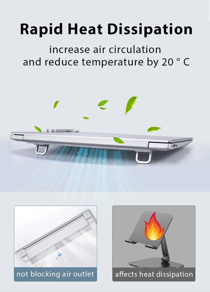 Laptop Stands Bracket 2 Adjustable Angles Foldable Portable Bracket  Computer Keyboard Heat Dissipation Holder Legs Accessories