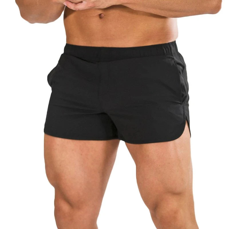 New Summer Casual Cool Breathable Shorts Men's Gym Fitness Fitness Solid Color Slim Shorts Men Jogging Fitness
