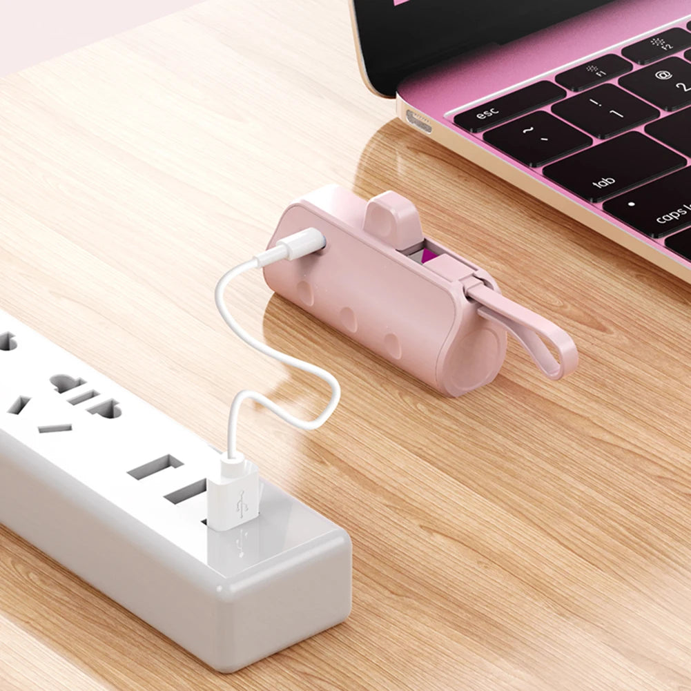 Mini Power Bank 5000mAh Portable Mobile Phone Charger External Battery Power Bank Plug Play For iPhone Samsung Xiaomi Power Bank