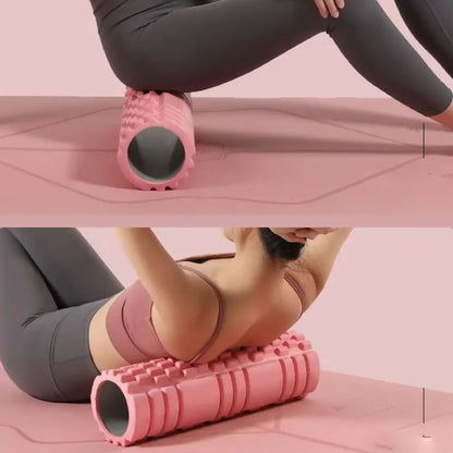 EVA Foam Yoga Foam Massage Roller High Density Gym Tool Yoga Pilates Foam Roller Pink Stable Fitness Yoga Column Sports Supplies