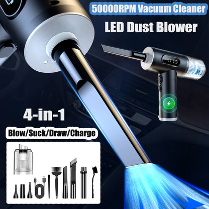 50000RPM Car Vacuum Cleaner Handheld Powerful Pump Mini Cordless Cleaner Super Strong Robot Wireless Vacuum Cleaner And Blower