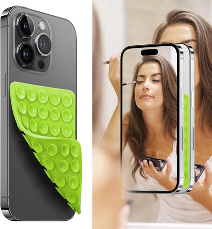 Heart Shape Double Sided Phone Suction Holder, Multi-Purpose Silicone Suction Cup Phone Mount Phone Case Sticky Phone Grip