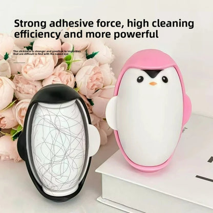 Penguin Lint Remover Reusable Portable Roller for Clothes Pet Hair Remover Washable Dust Removal Hairs Sticky Portable Gel Lint