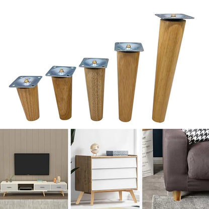 4PCS Sofa Leg Furniture Leg Screw Solid Wood Leg Wooden Table Cabinet Leg Furniture Parts Home Floor Protector