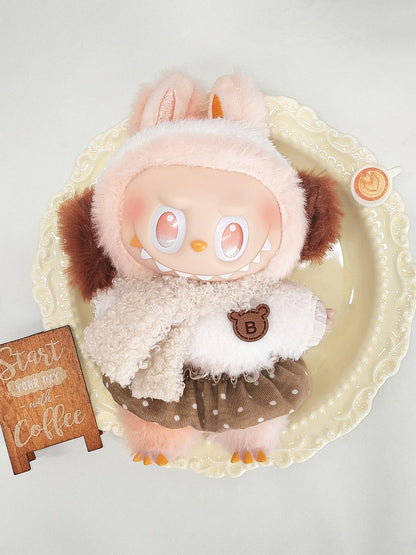 Labubu's Third-generation Baby Clothes, Labubu 3.0 Baby Clothes, Sitting Party Clothes, Blind Box Clothes, 17cm