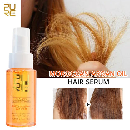 PURC Morocco Argan Oil Hair Serum Smoothing Repair Damaged Frizz Hair Treatments Nourishing Anti Dandruf Hair Care Product