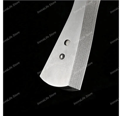 Chinese Fine Metal Antique Fan Hollow Self-Defense Kung Fu Tai Chi Fans Portable Men Stainless Steel Folding Fan Home Decor