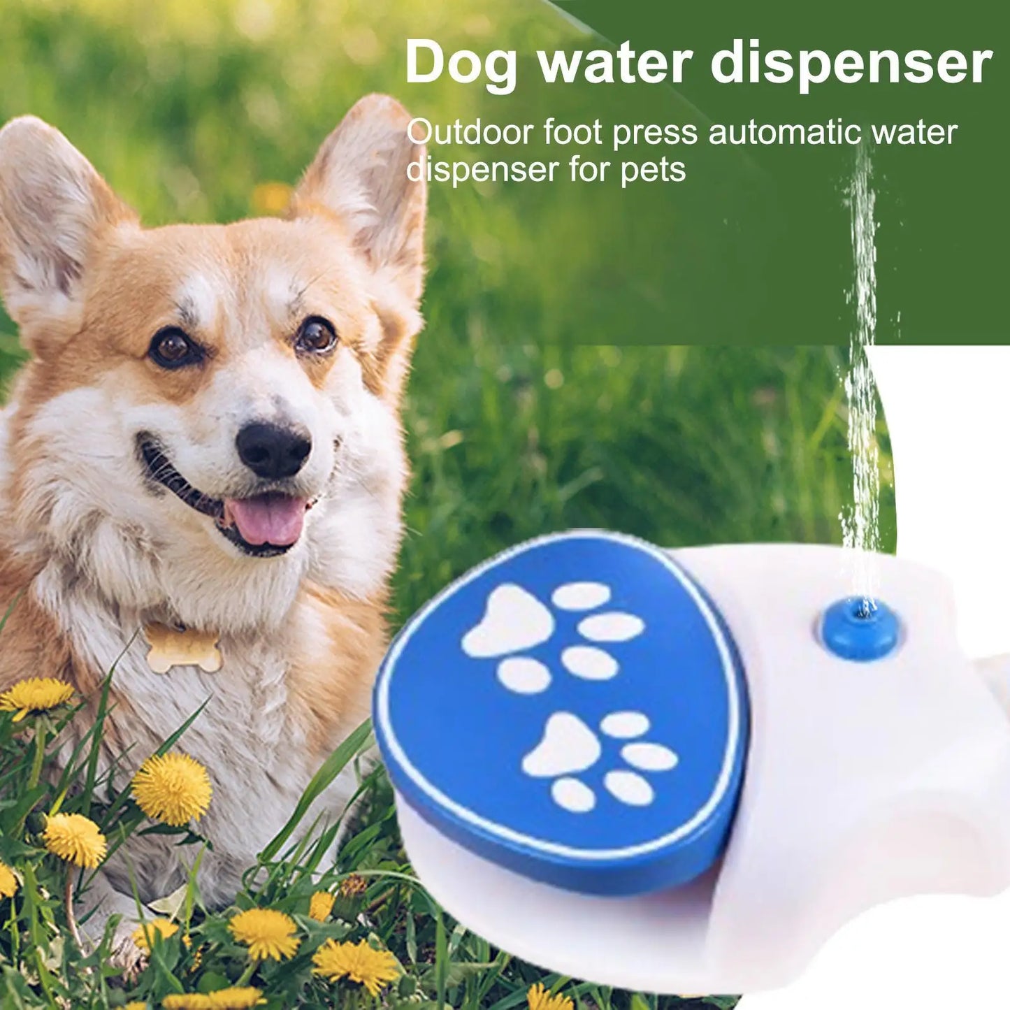 Outdoor Dog Water Fountain Press Dog Water Fountain Toy Dog Water Fountain Toy Dog Water Toy Drinking Sprinkler Easy Activated
