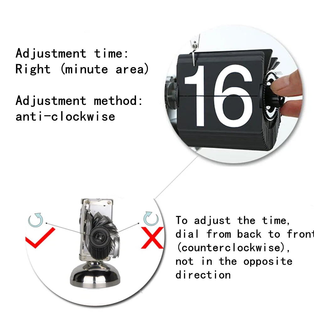 A Flipping Clock with Page Turning Automatically for Modern Home Decoration Full of Sense of Technology Retro Table Clock