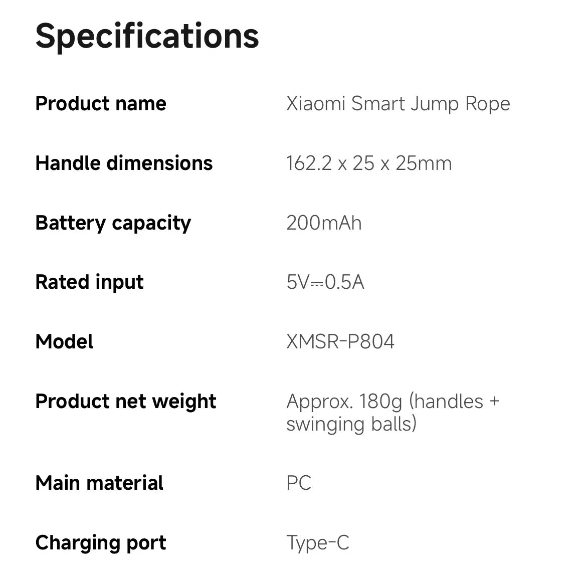 Xiaomi Mijia Smart Skipping Jump Rope XMSR-P803 Counter With Fit App Adjustable Calorie Calculation Sport Fitness Professional