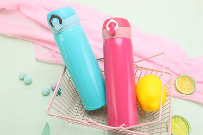 Stainless Steel Vacuum Flask Light Weight Student Thermos Portable Bottle Student Water Cup 350ml