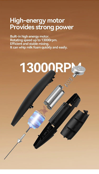 1PC Hand Blender Electric Egg Beater Milk Frother Wireless Mini Drink Mixer Foamer Household Kitchen Stirring Tools