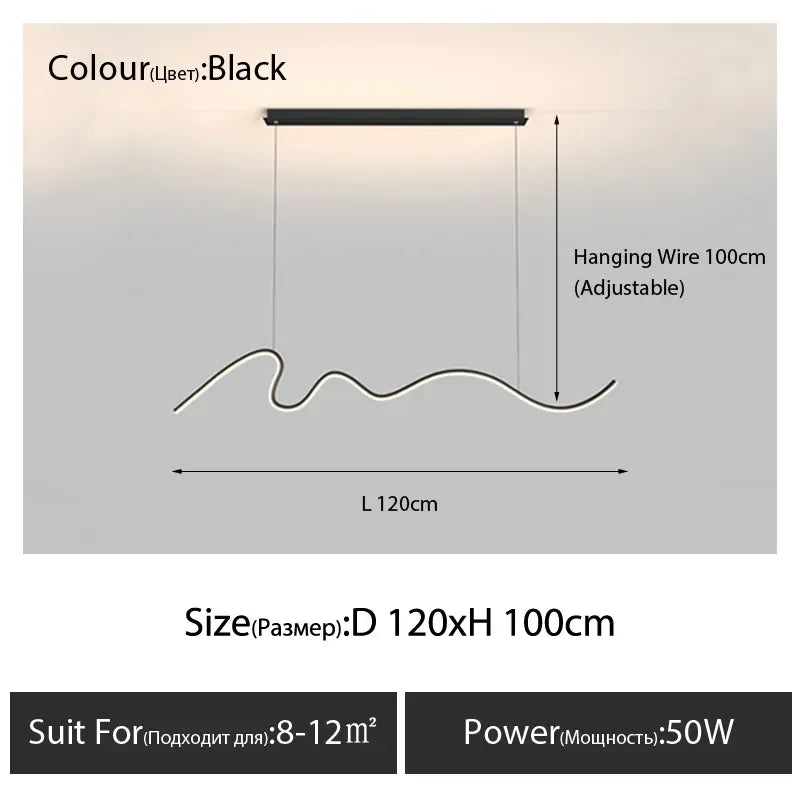 Dining Room Lamp Chandelier Light Luxury Lamps Modern Minimalist Dining Room Dining Table Bar Nordic Minimalist Strip 2025 New