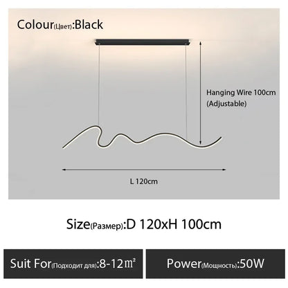 Dining Room Lamp Chandelier Light Luxury Lamps Modern Minimalist Dining Room Dining Table Bar Nordic Minimalist Strip 2025 New