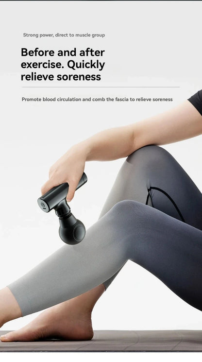 Portable Mini Massage Gun 3-Speed Deep Tissue for Shoulder Leg Foot Muscles Home Gym Use Mute Handheld Massager