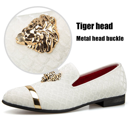 Luxury Brand Loafers Diamond Velvet Men Dress Wedding Shoes Rivets Casual Flats Designer Sneakers