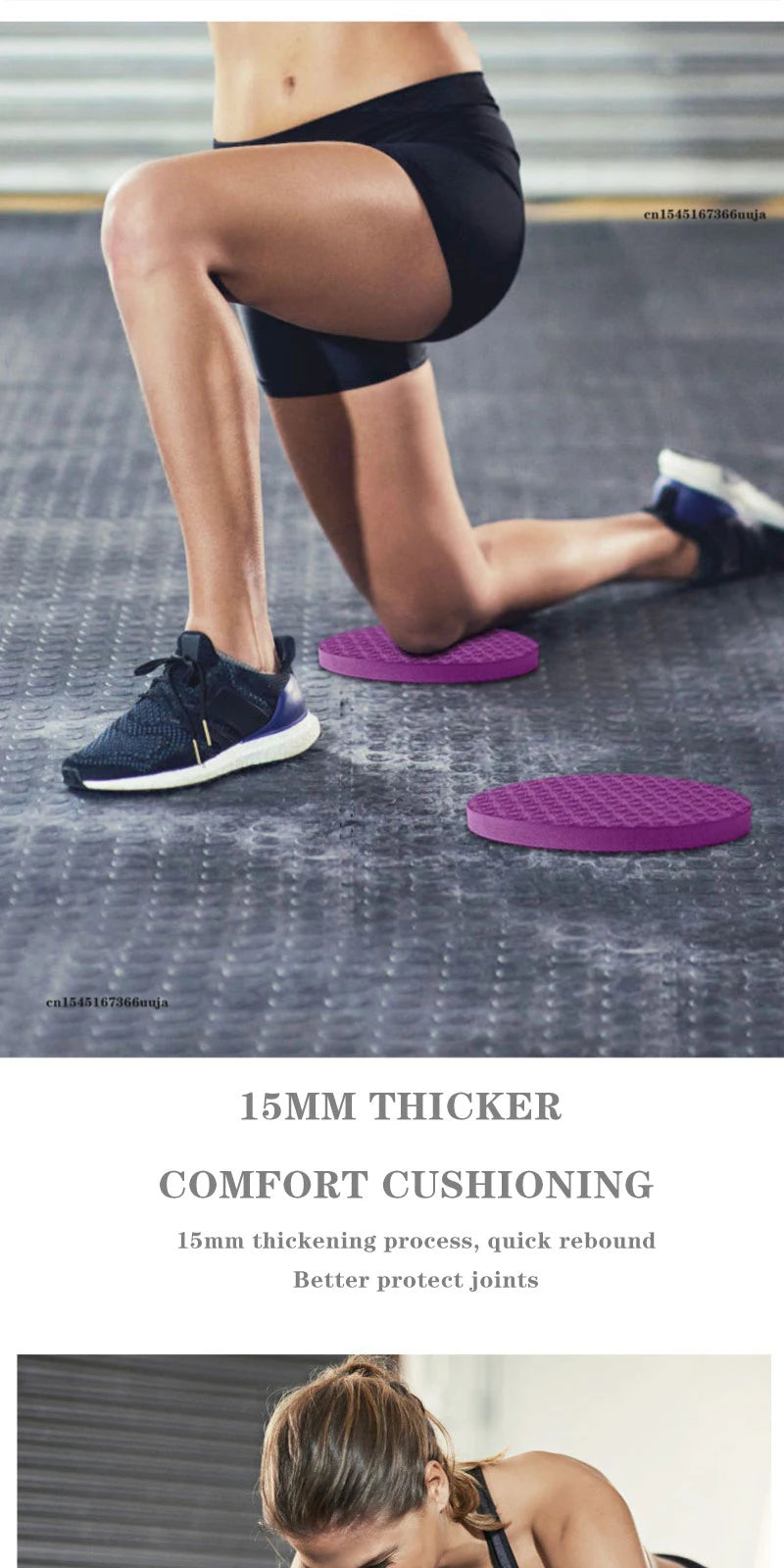 Yoga Knee Pads 2 Pack Yoga Knee Cushion Thick Exercise Pads for Knees Elbows Wrist Hands Head Foam Pilates Kneeling Pad Gym