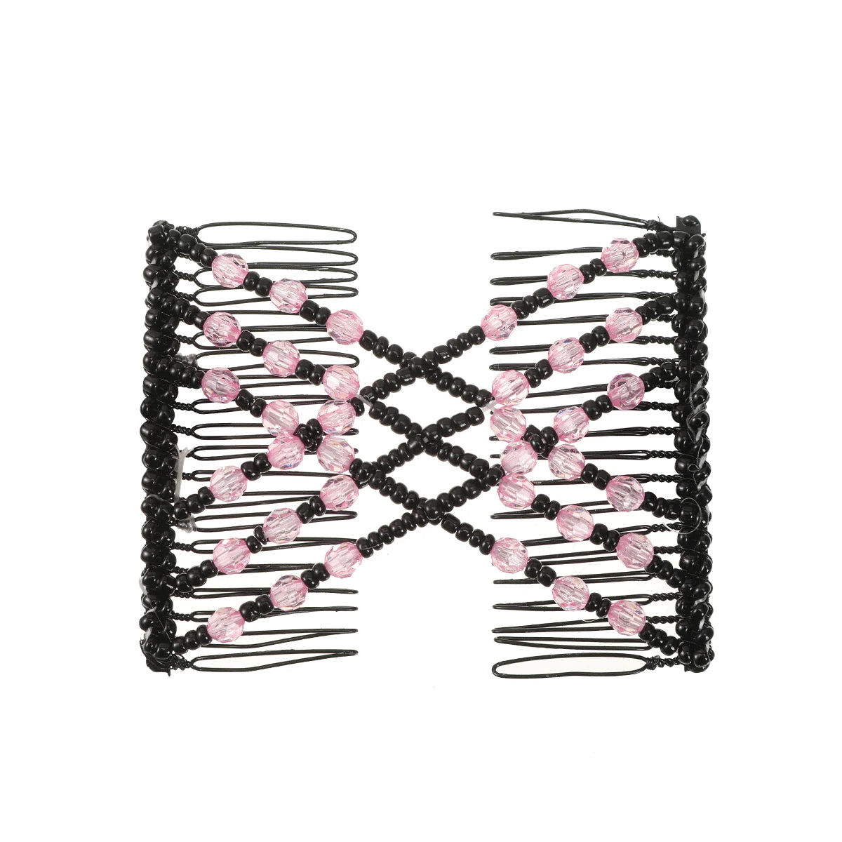 Vintage Creative Magic Hair Comb Double Row Elastic Hair Comb Disc Hair Clip For Women Headwear Hair Comb Hair Clip Fashion Hair