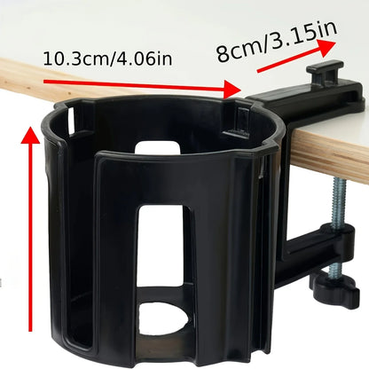 Anti-Spill Cup Holder for Your Desk or Table (Black, 1)