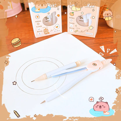 school caliper School supplies Study  geometria school compass drawing tool cute capybara professional compass children
