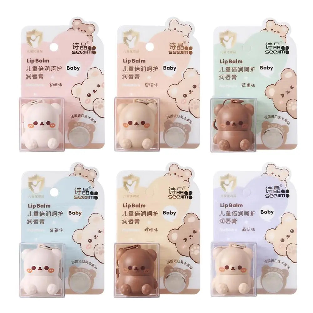 Children Fruity Lip Balm Cute Little Bear Lip Balm For Baby Moisturizing Anti-Dry Anti Crack Lipbalm Lip Care