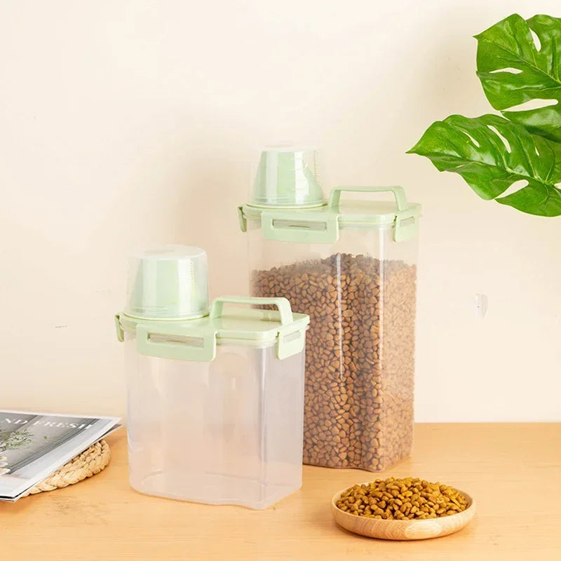 Dog Food Box Cat Food Storage Cat Feeder Bucket Pet Feed Container Food Storage Barrel Pet Food Container Airtight Sealing Box