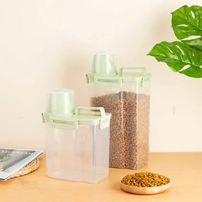 Dog Food Box Cat Food Storage Cat Feeder Bucket Pet Feed Container Food Storage Barrel Pet Food Container Airtight Sealing Box
