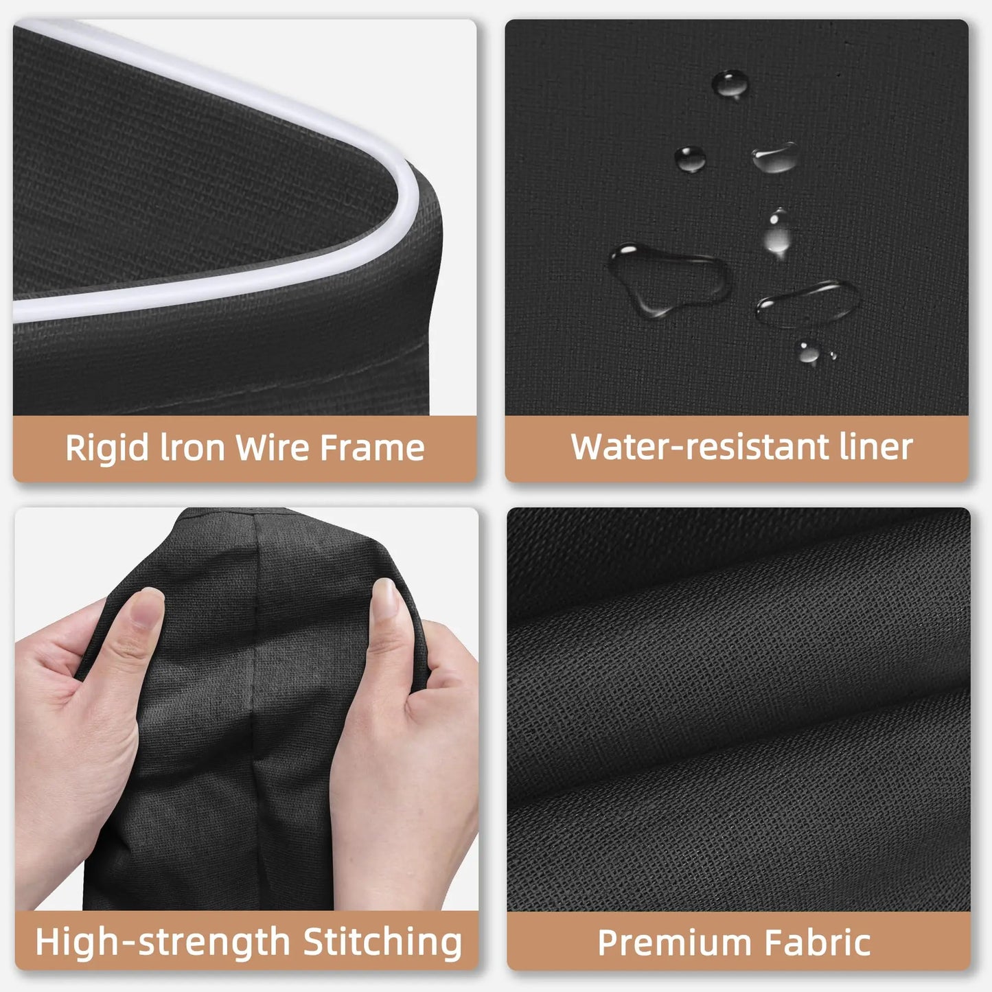 Extra-Large Laundry Hamper with Handles Freestanding Tall Dirty Clothes Basket for Bedroom Bathroom Dorm Laundry Baskets