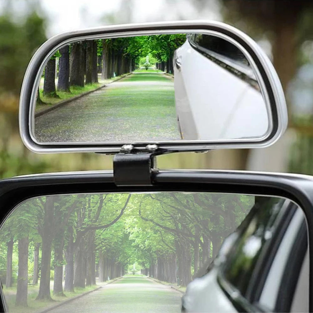 Car Blind Spot Mirror Auxiliary RearView Mirror Convex Mirror Wide Angle Mirrors Adjustable for Car Safety Parking Reversing