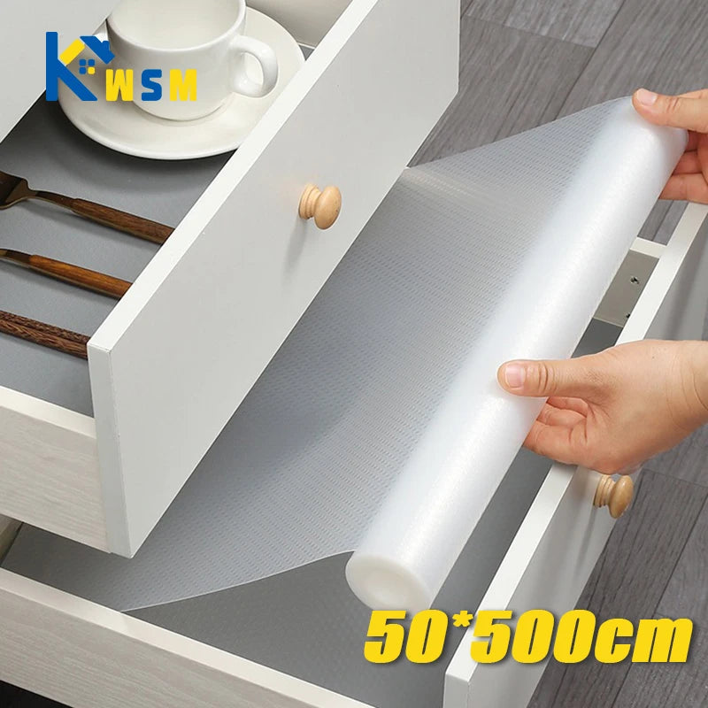 Reusable Drawer Liners Washable Dustproof and Non-slip Placemats Kitchen Cabinet Mats Refrigerator Non-slip Liners Shelf Paper