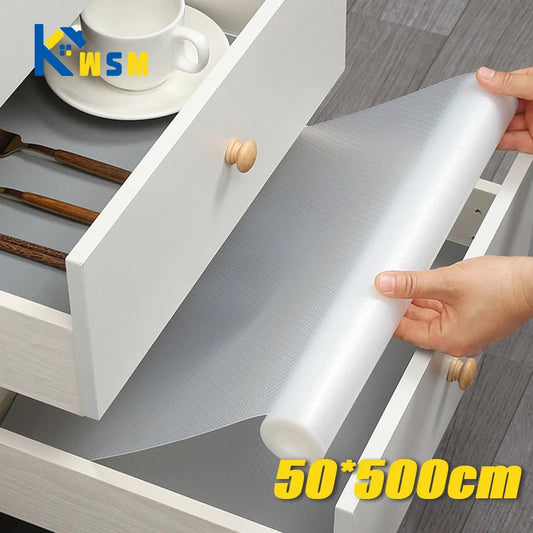 Reusable Drawer Liners Washable Dustproof and Non-slip Placemats Kitchen Cabinet Mats Refrigerator Non-slip Liners Shelf Paper