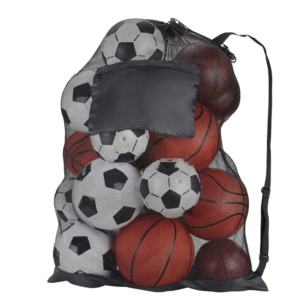 Sports Ball Bag Large Capacity Basketball Volleyball Drawstring Storage Mesh Bag Sports Soccer Ball Bag Soccer Ball Carrier Bags