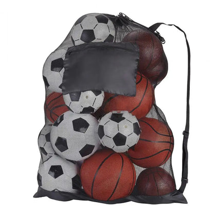 Sports Ball Bag Large Capacity Basketball Volleyball Drawstring Storage Mesh Bag Sports Soccer Ball Bag Soccer Ball Carrier Bags