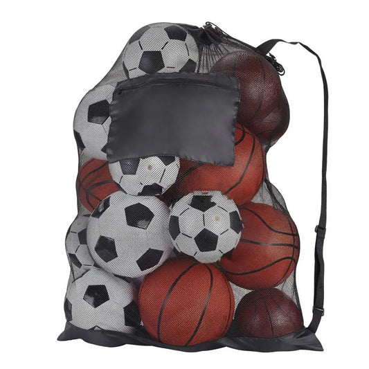 Sports Ball Bag Large Capacity Basketball Volleyball Drawstring Storage Mesh Bag Sports Soccer Ball Bag Soccer Ball Carrier Bags
