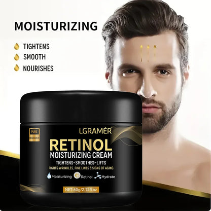 Retinol Face Men's Moisturizer Moisturizing Retinol Cream Anti-Wrinkle Aging Moisturizing Shrink Pores Whitening Smooth Retinol