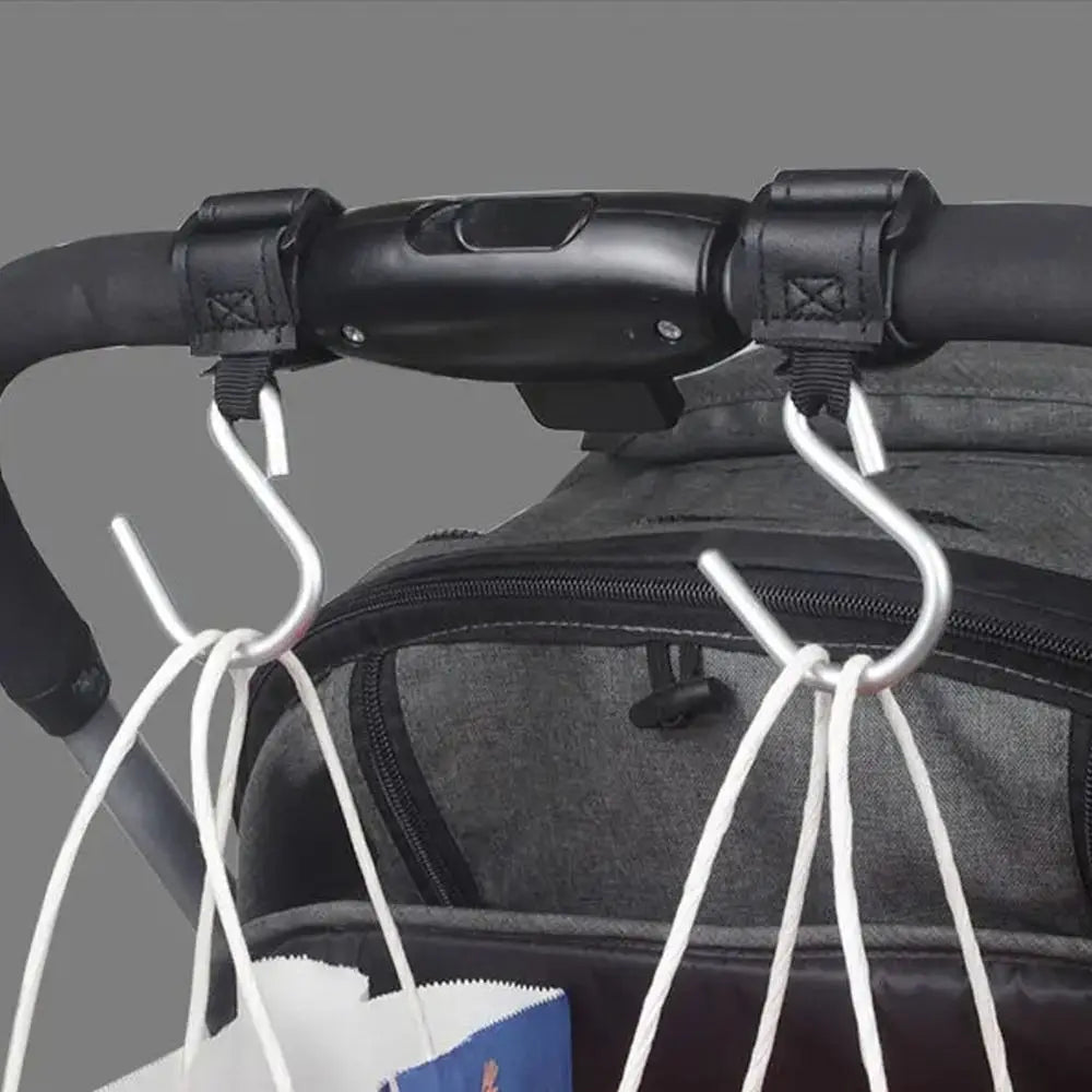 Multifunctional S Shape Baby Stroller Hooks PU Solid Color Hanging Hook Cart Organizer Cartoon Stroller Accessories Baby
