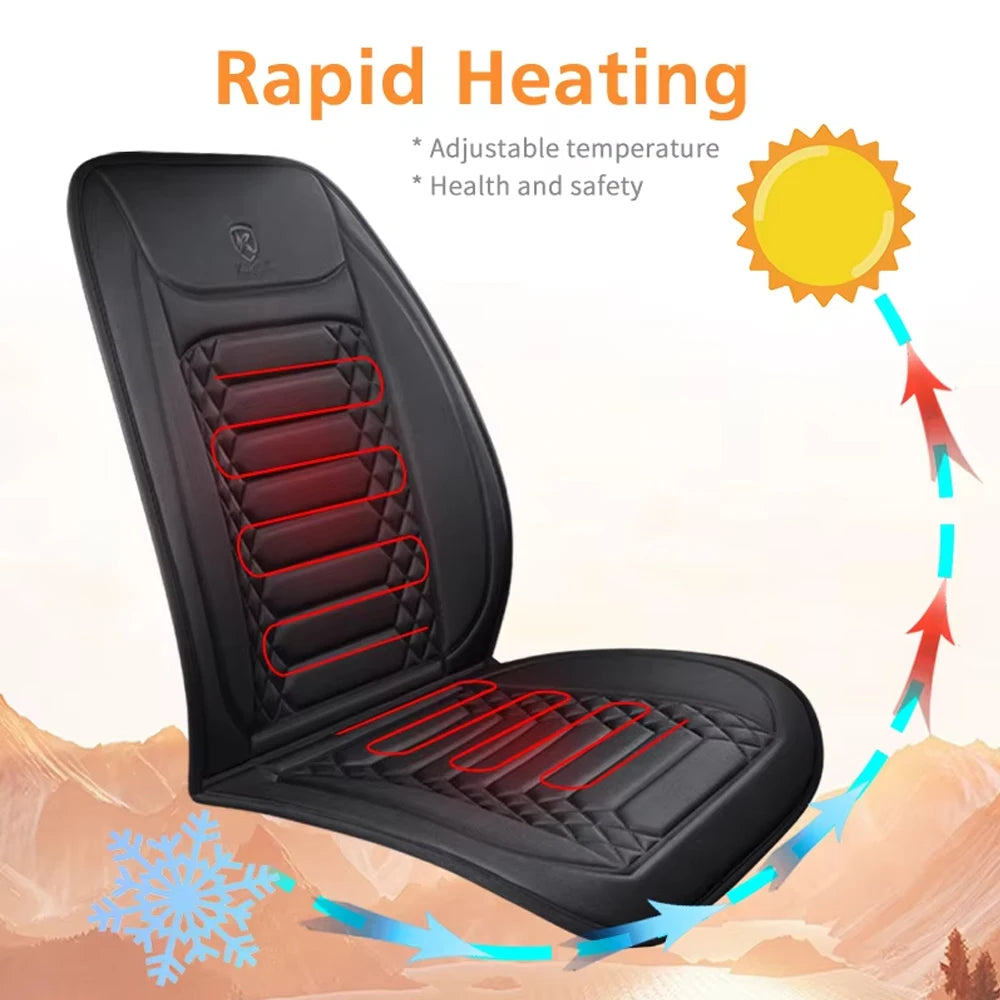 12-24v Heated Car Seat Cover 30' Fast Car Seat Heater Cloth/Flannel Heated Cars Seat Protector 25W Seat Heating Cover Car Seat