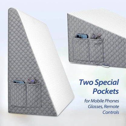 Wedge Pillow for Sleeping Acid Reflux After Surgery Triangle Elevated Pillow for Bedside Dormitory Office Air Layer Foam