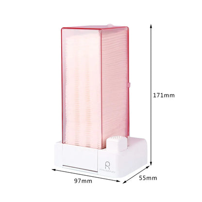 Automatic Cosmetic Makeup Cotton Box Press Type Cotton Pads Dispenser Wall Hanging Makeup Cotton Organizer Container Dispenser